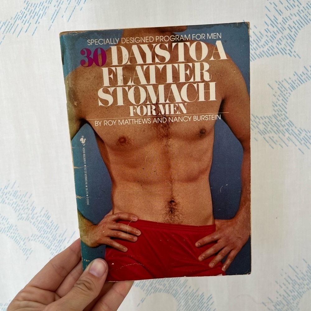 VINTAGE book 30 days to a flatter stomach for men fitness humor exercise